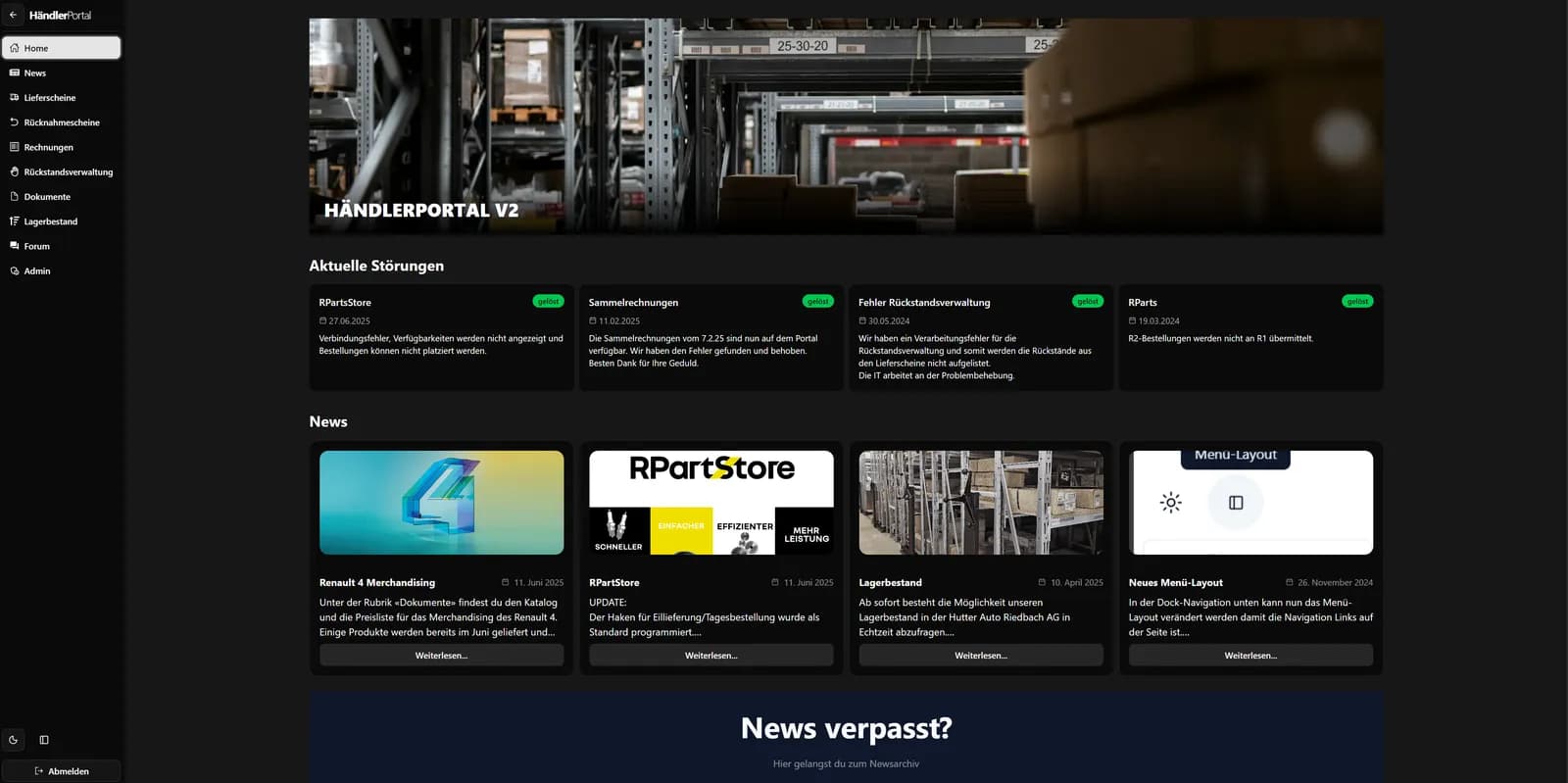 Screenshot: B2B-Portal
