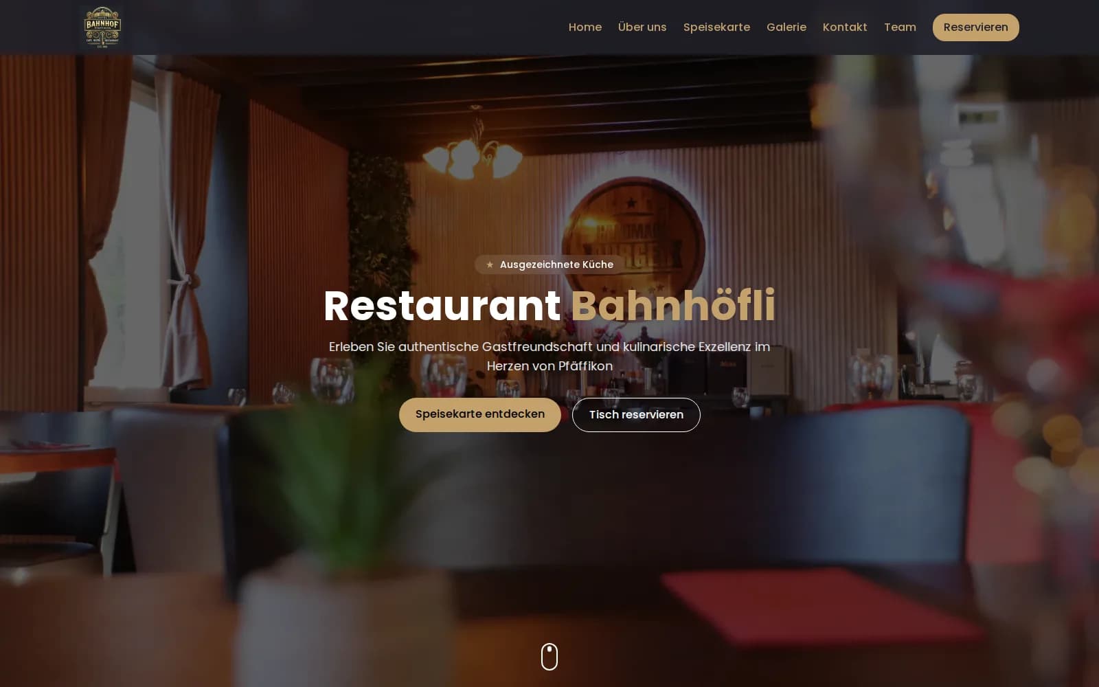 Restaurant Bahnhöfli – Screenshot
