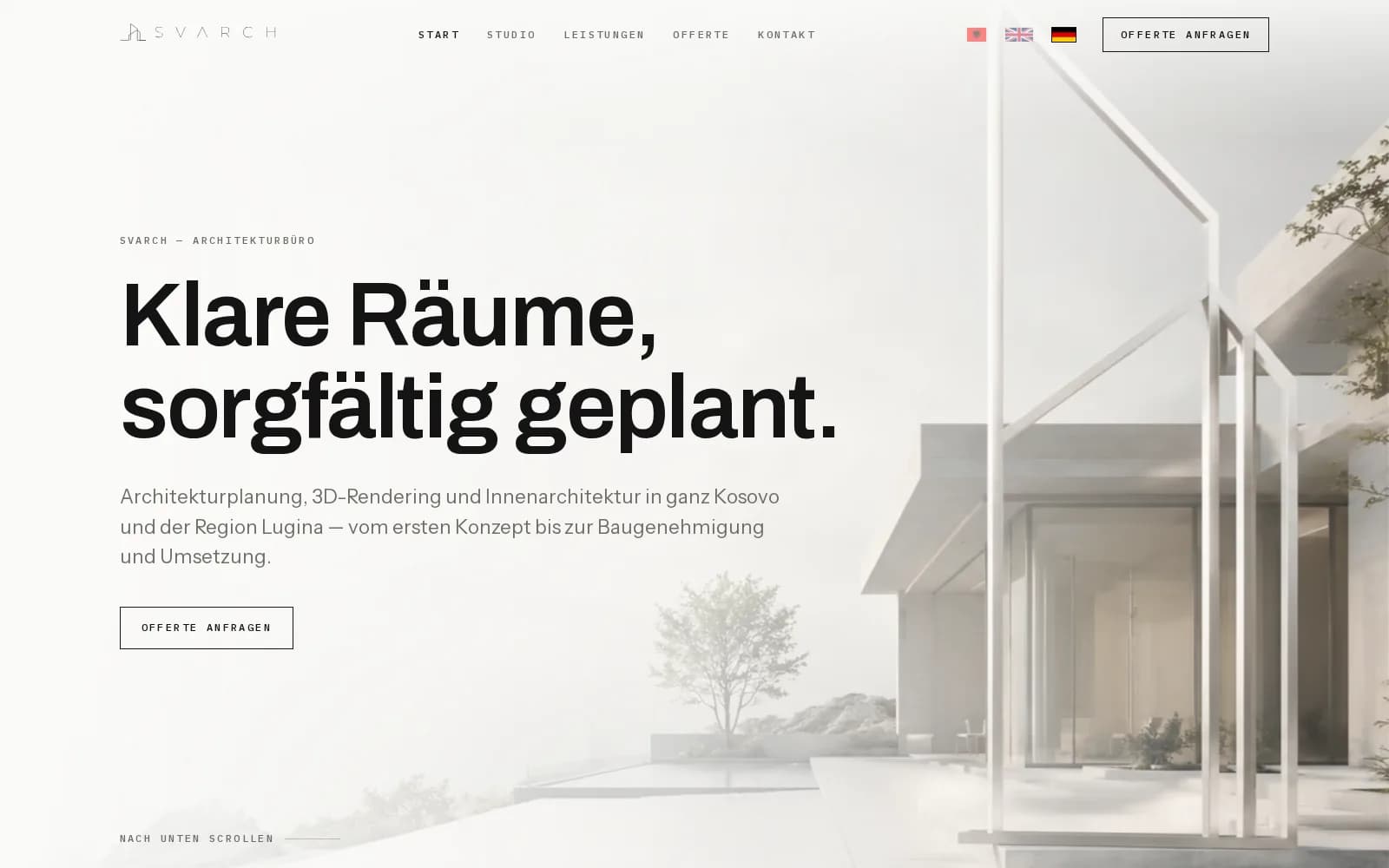SVARCH – Architekturstudio – Screenshot