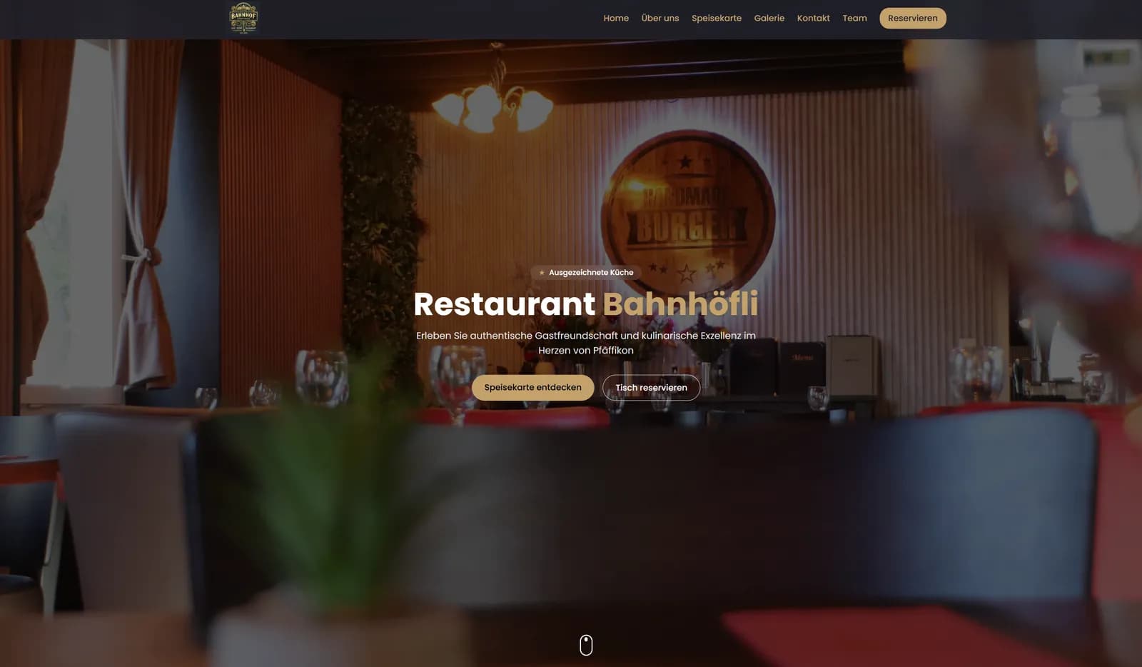 Screenshot: Restaurant Bahnhöfli